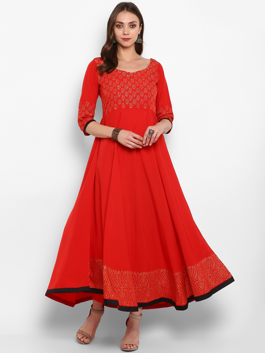 gown with lace design