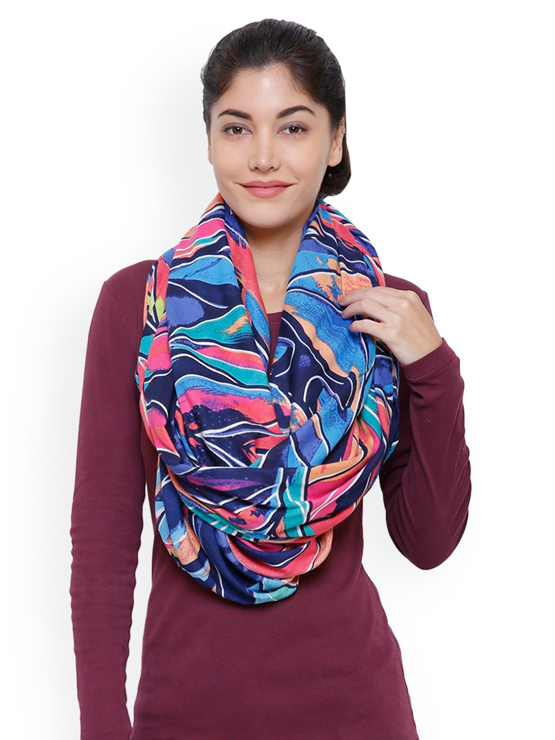 Buy Citypret Multicoloured Printed Scarf Scarves for Women 9056387