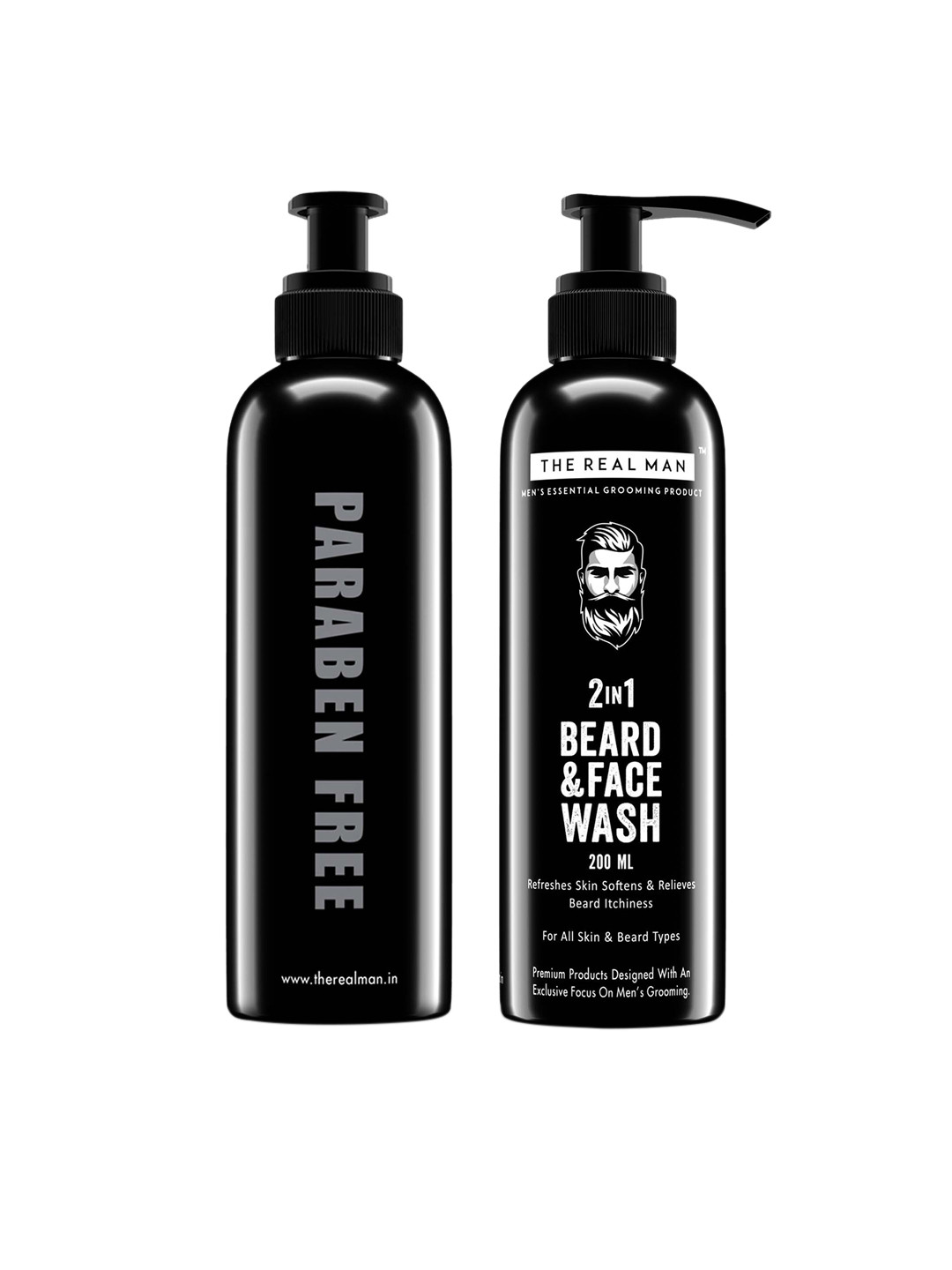 Buy THE REAL MAN 2 In 1 Beard & Face Wash 200ml - Beard & Moustache
