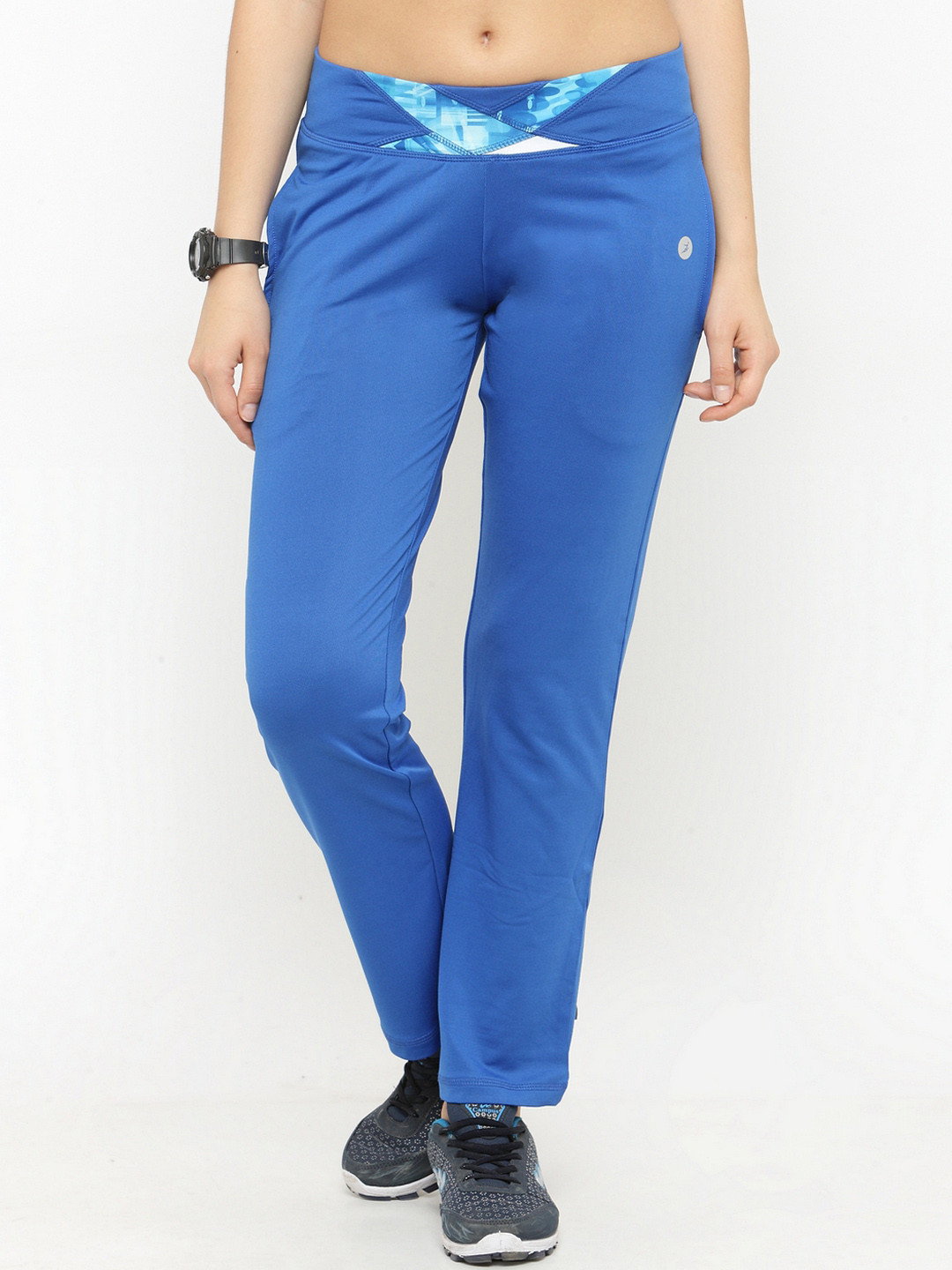 Blue Kick Flare Fit Cotton Women's Track Pants by Being Human Clothing