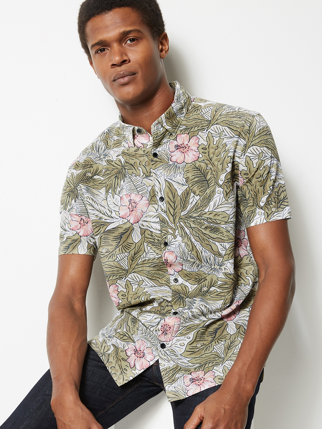 marks and spencer green t shirt