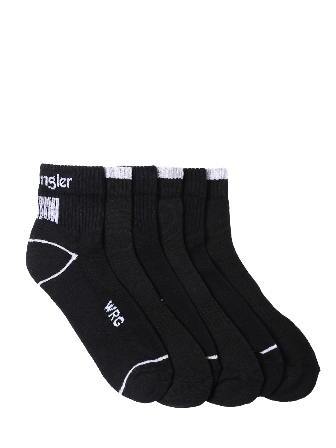 Buy Wrangler Men's Pack Of 6 Solid Assorted Ankle Length Socks - Socks ...