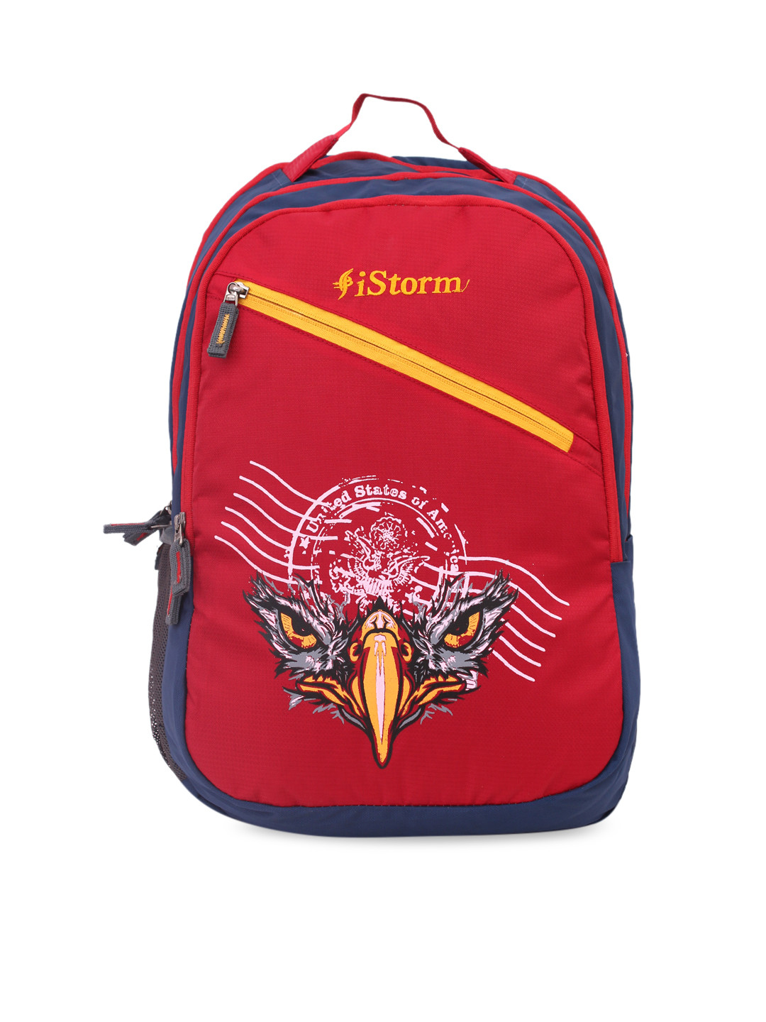 Buy IStorm Unisex Red & Blue Graphic Backpack Backpacks for Unisex