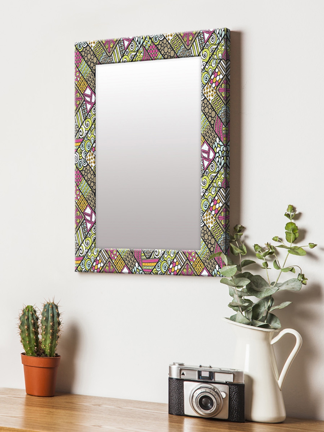 Buy 999store Multicoloured Printed Mdf Wall Mirror Mirrors For Unisex 8978695 Myntra
