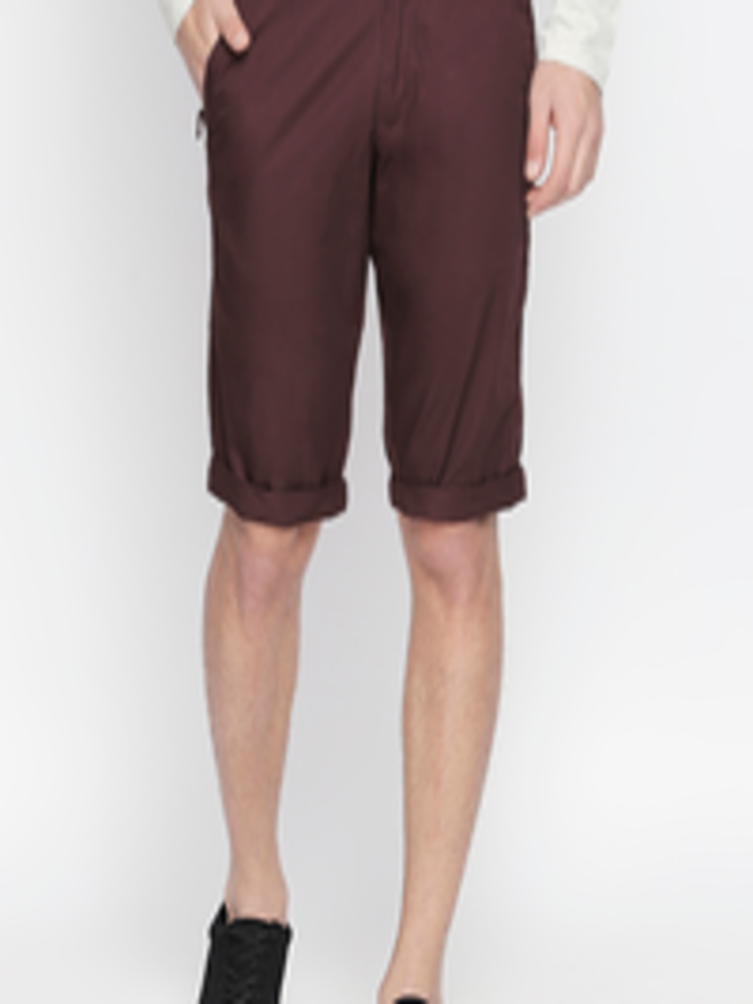 Buy Beevee Men Maroon Solid Regular Fit Regular Shorts - Shorts for Men ...