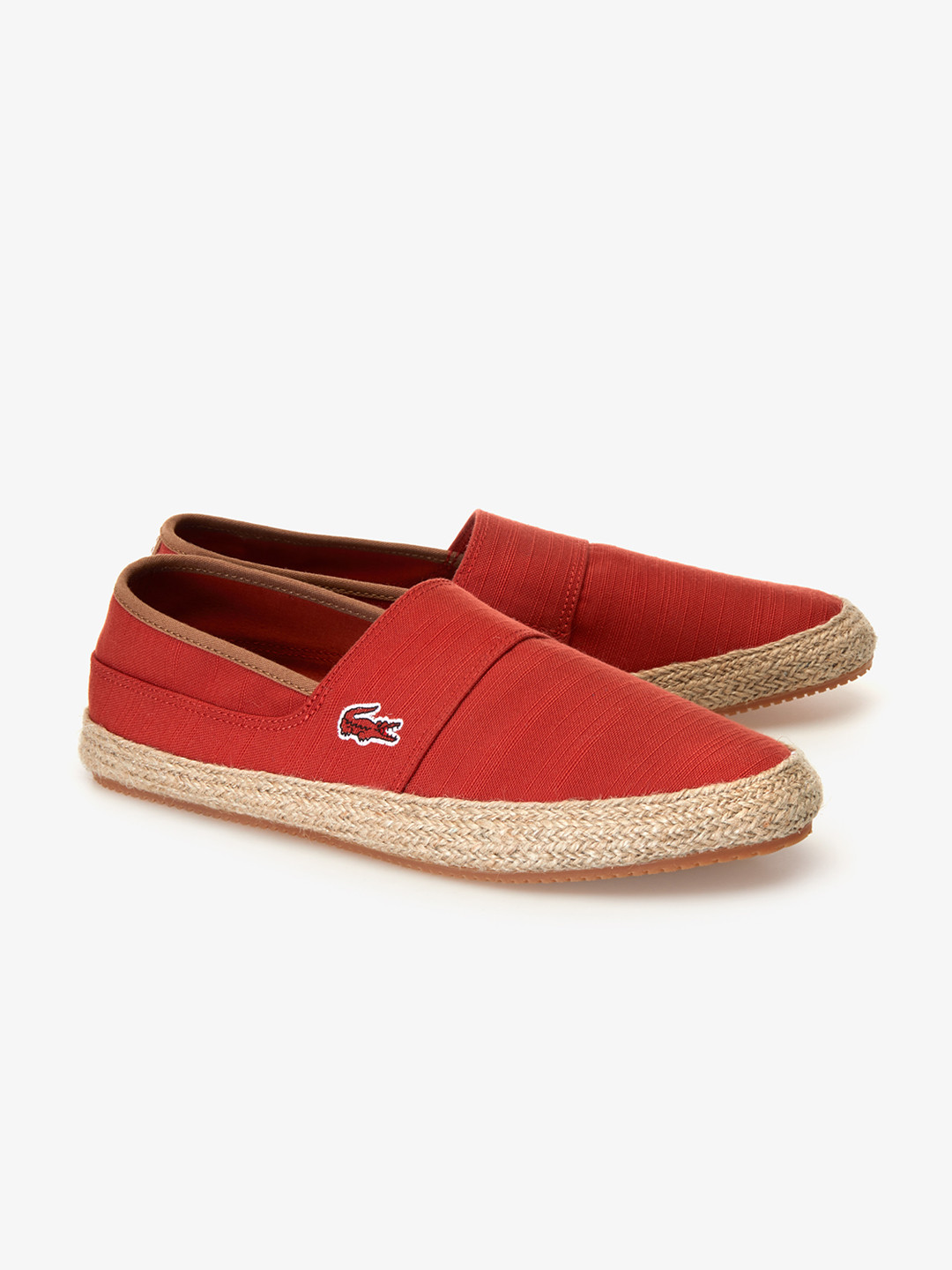 Buy Lacoste Men Red Solid Espadrilles Casual Shoes for Men 8985757