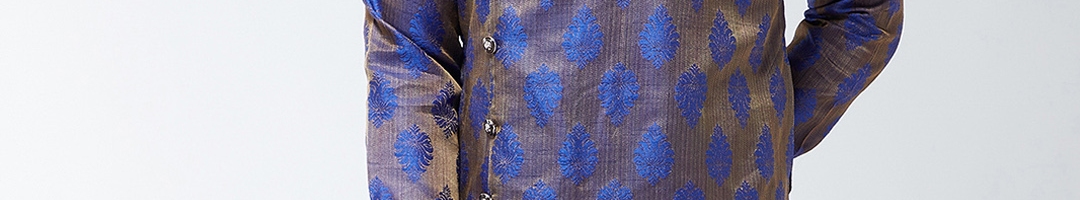 Buy SOJANYA Men Blue Embroidered Straight Kurta - Kurtas for Men ...