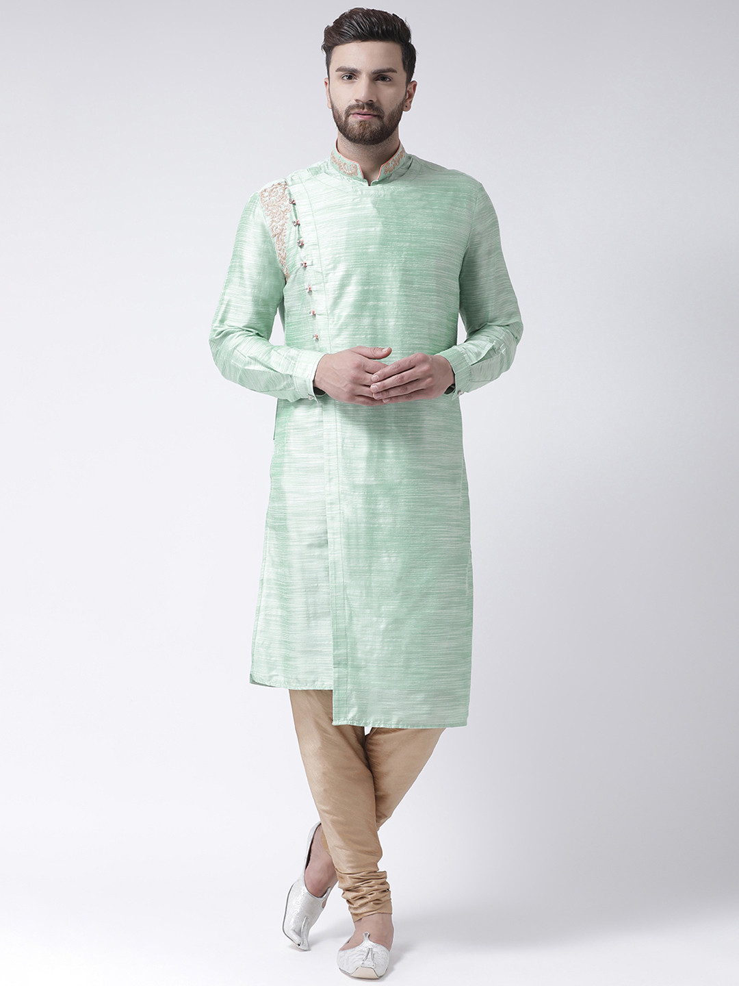 Buy I Know Men Sea Green Embroidered Straight Kurta Kurtas for Men 8998171 Myntra