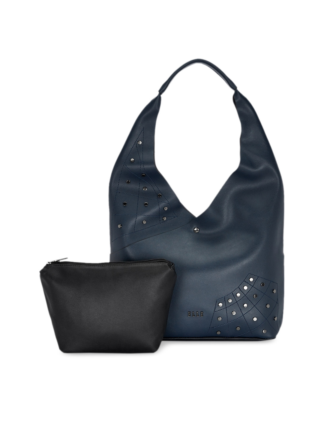 Buy ELLE Blue Solid Hobo Bag Handbags for Women 9265655 Myntra