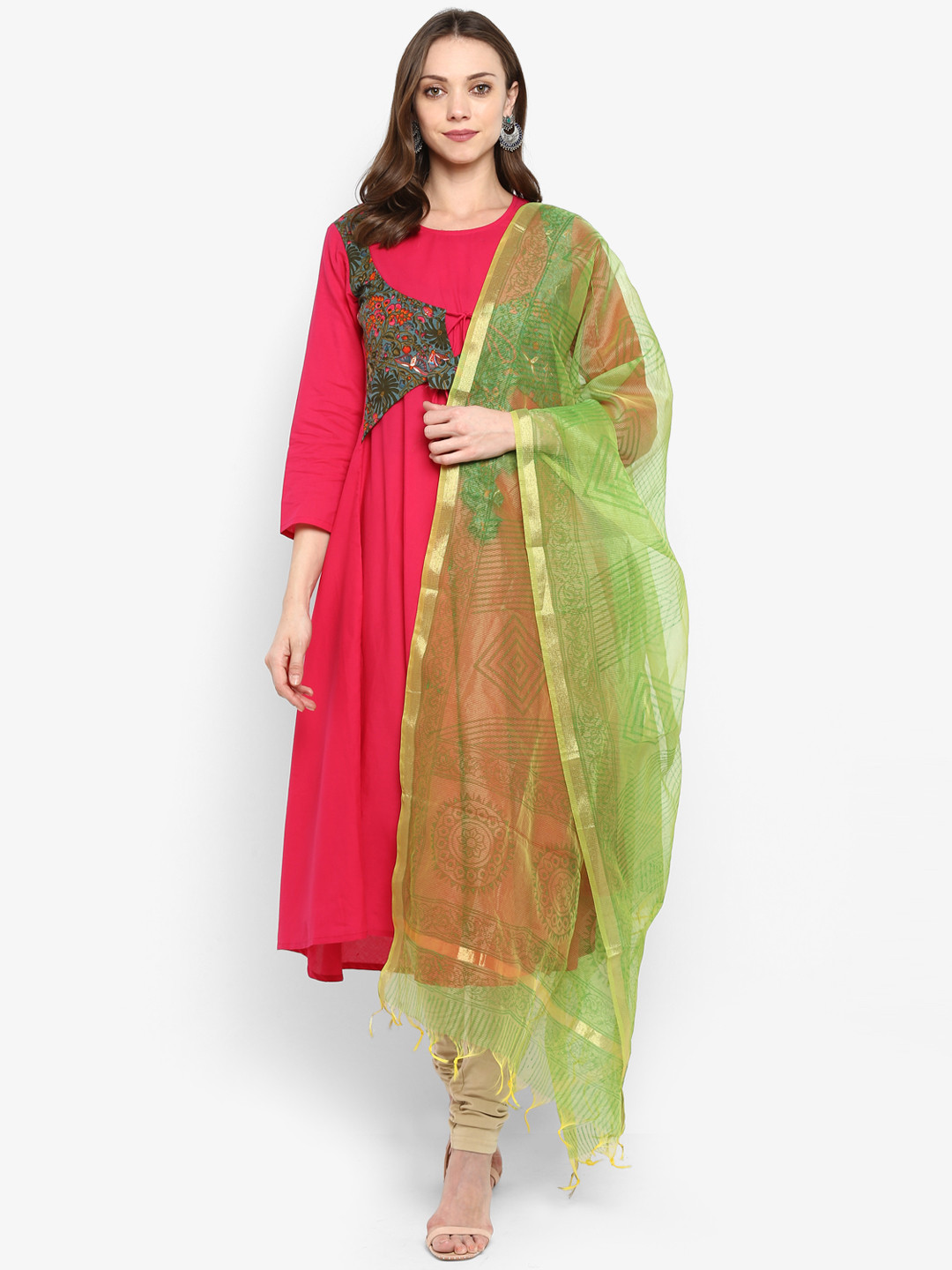 Buy Meeranshi Green Printed Dupatta Dupatta for Women 9180657 Myntra