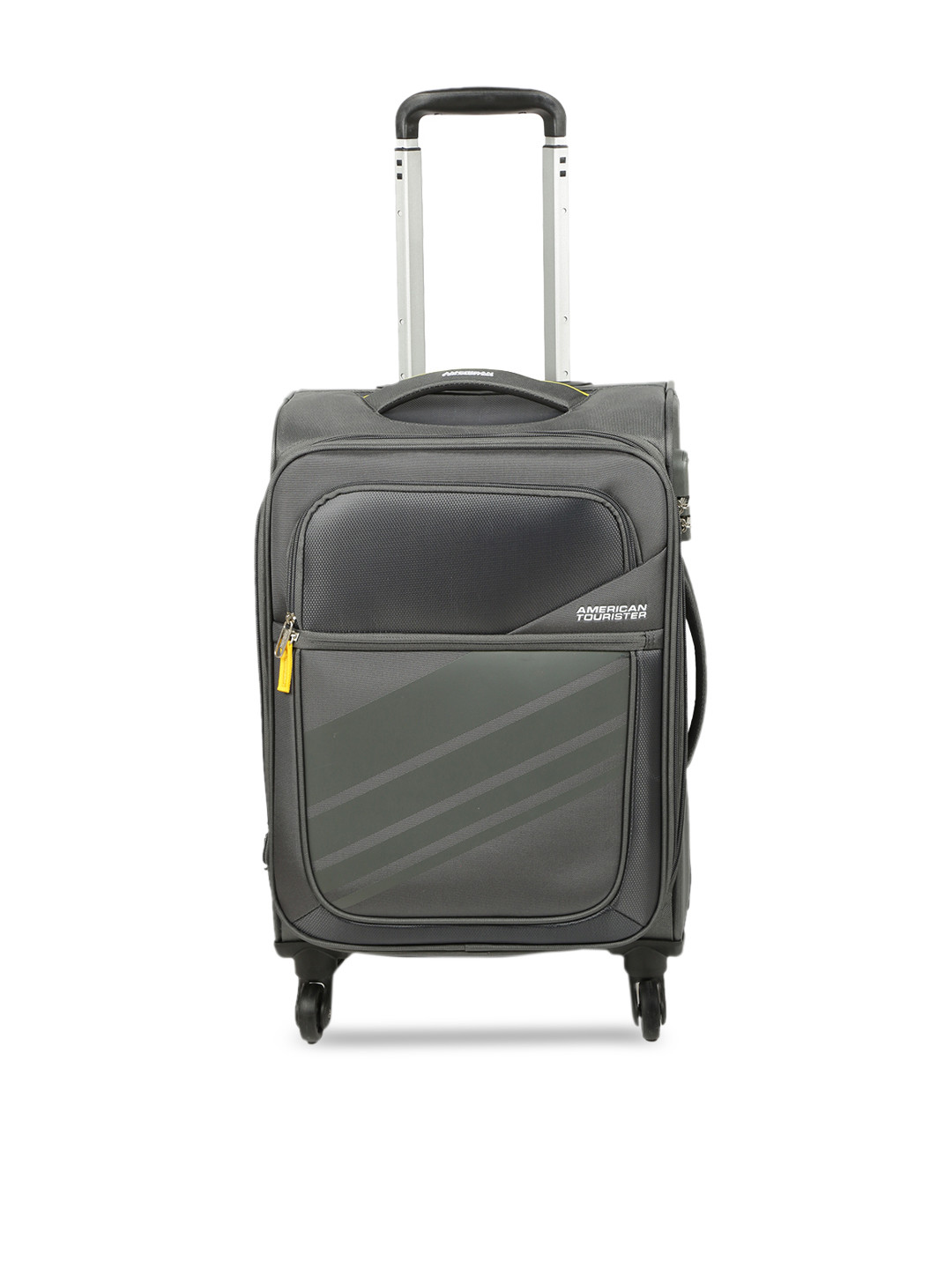 Buy AMERICAN TOURISTER Grey Solid STIRLING SP Cabin Trolley Bag