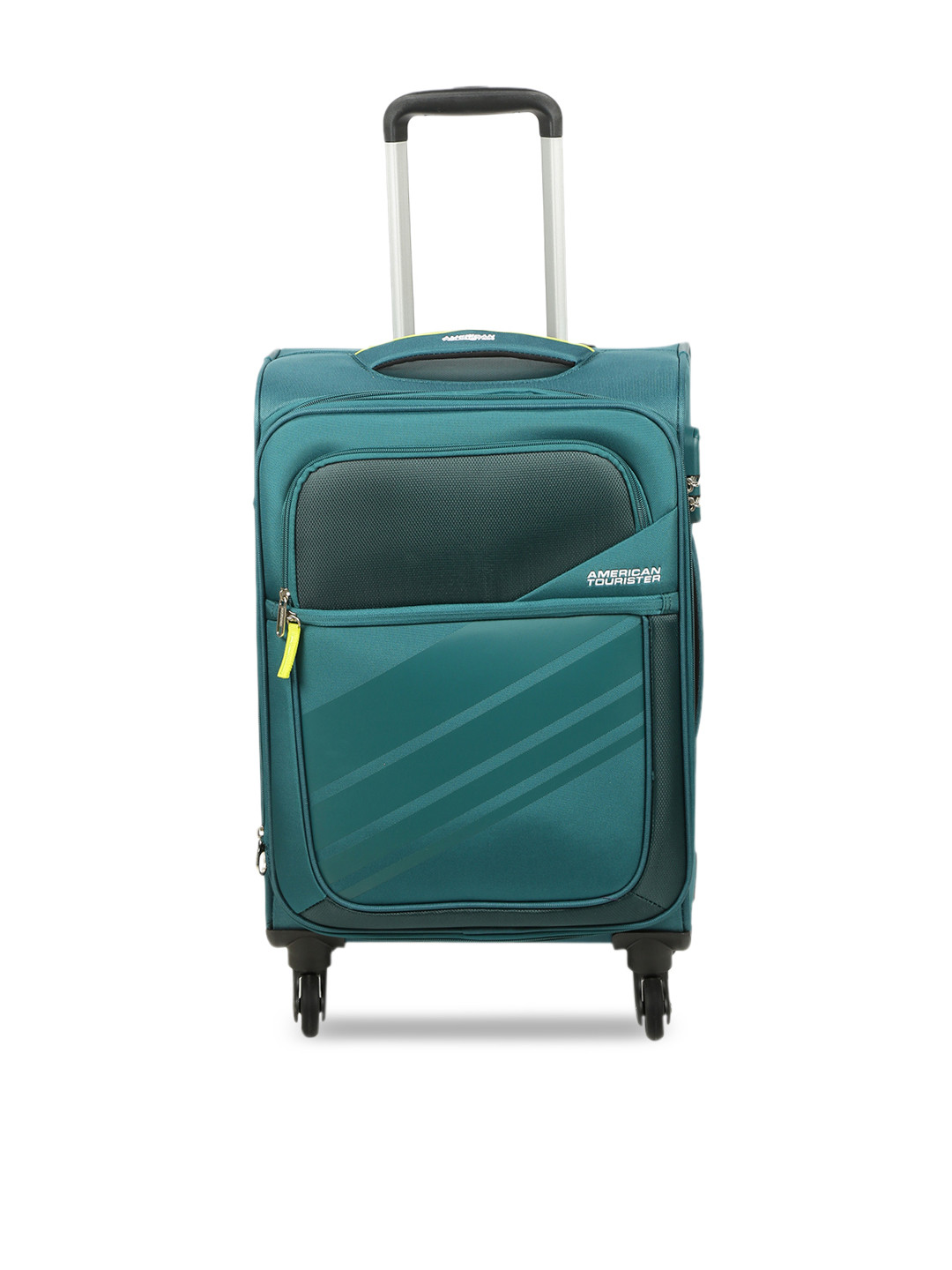 Buy AMERICAN TOURISTER Teal Green Solid STIRLING SP Cabin Trolley Bag