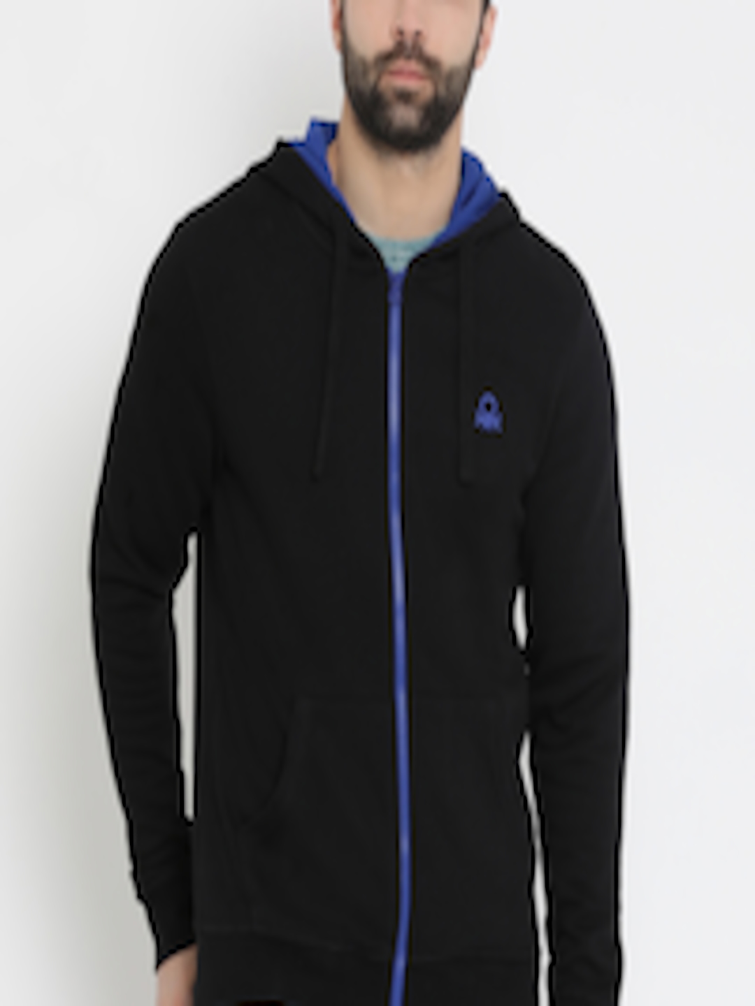 Buy United Colors Of Benetton Men Black Solid Hooded Sweatshirt ...