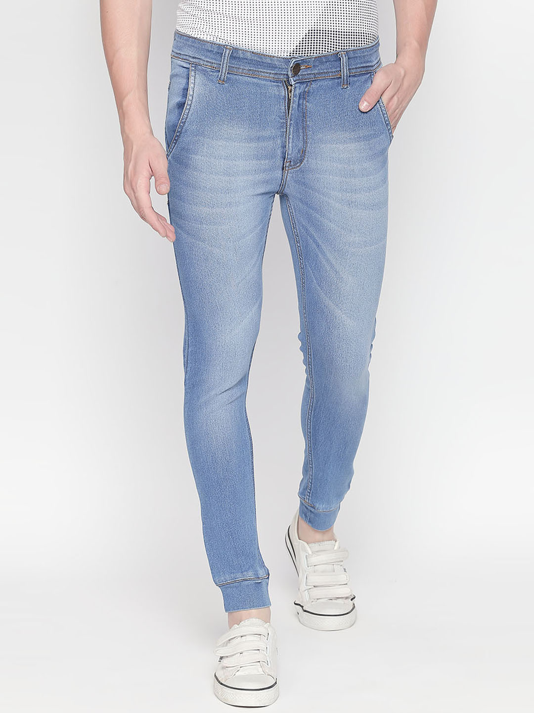 Buy Freeform By High Star Men Plus Size Blue Slim Fit Mid Rise Clean