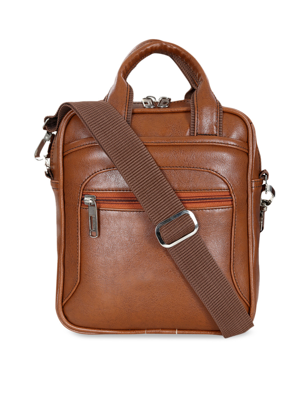 Buy Leather World Unisex Tan Brown Solid Messenger Bag Messenger Bag