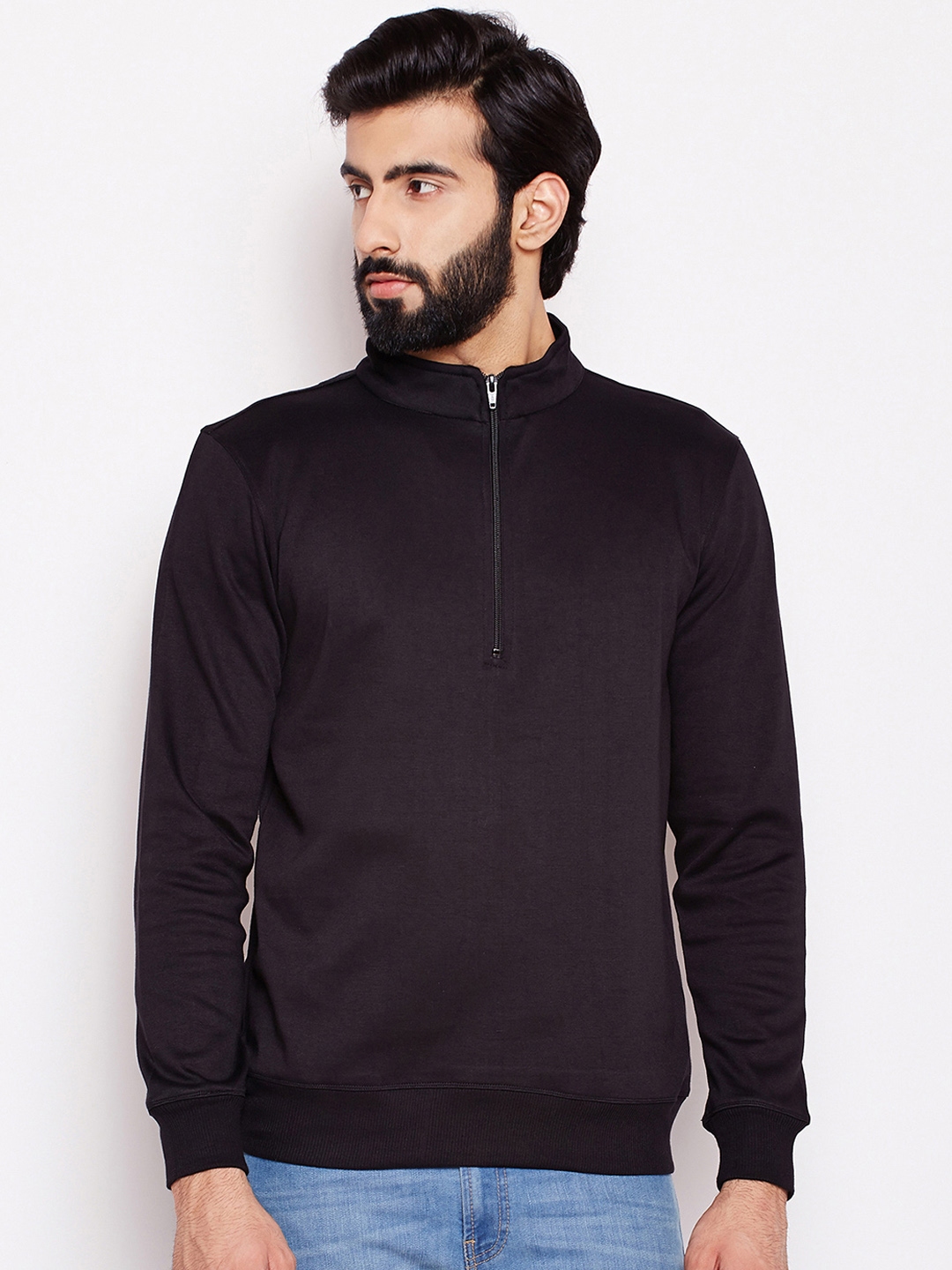 Buy Hancock Men Black Solid Sweatshirt - Sweatshirts for Men 9685225 ...