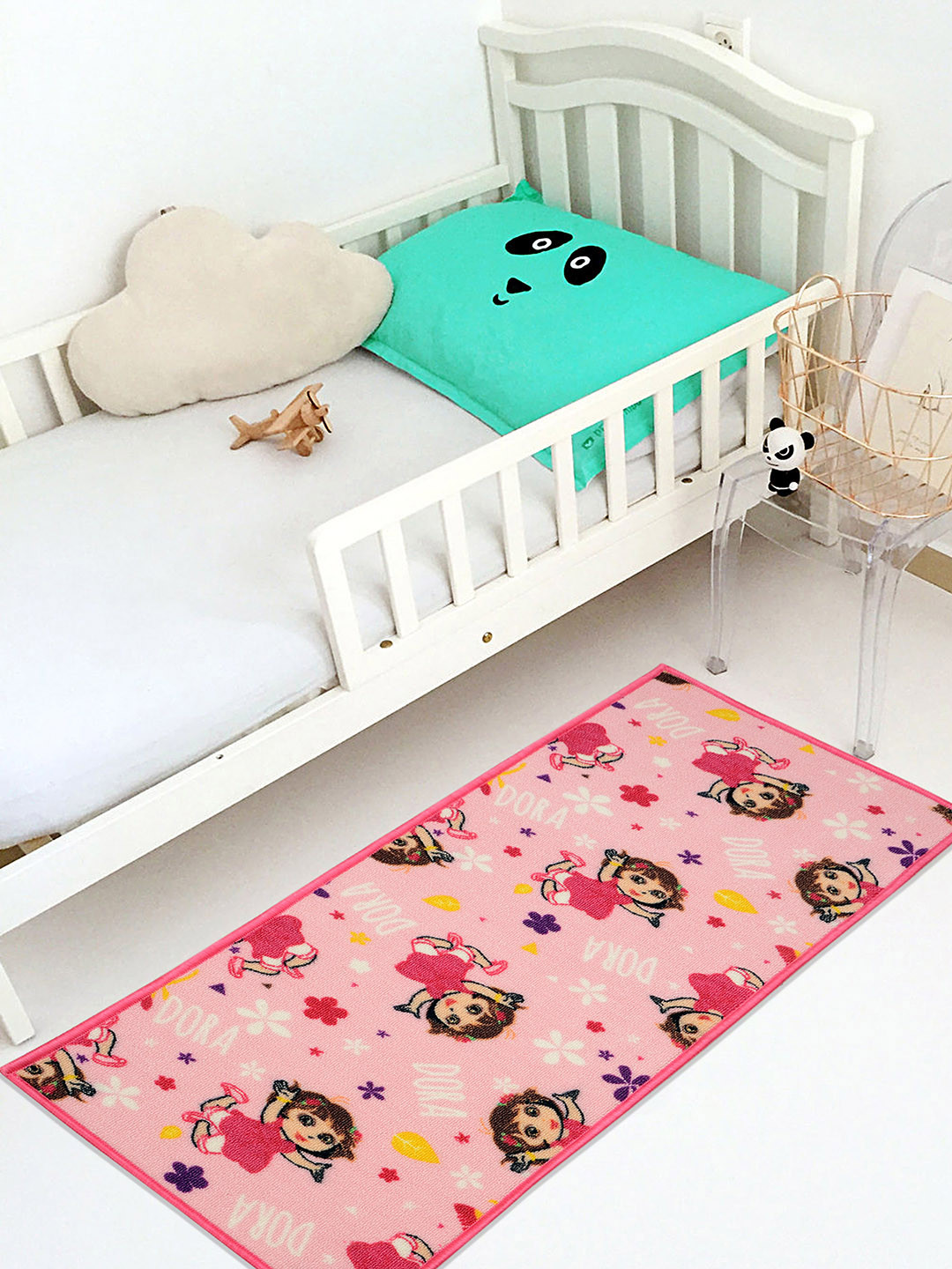 Buy Saral Home Kids Pink & MultIcoloured Anti Skid Bath Rug Bath Rugs