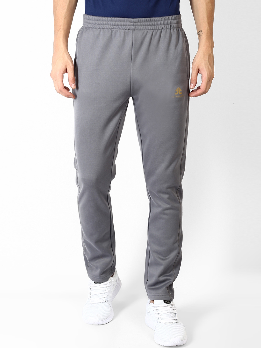 nike solid men's grey track pants