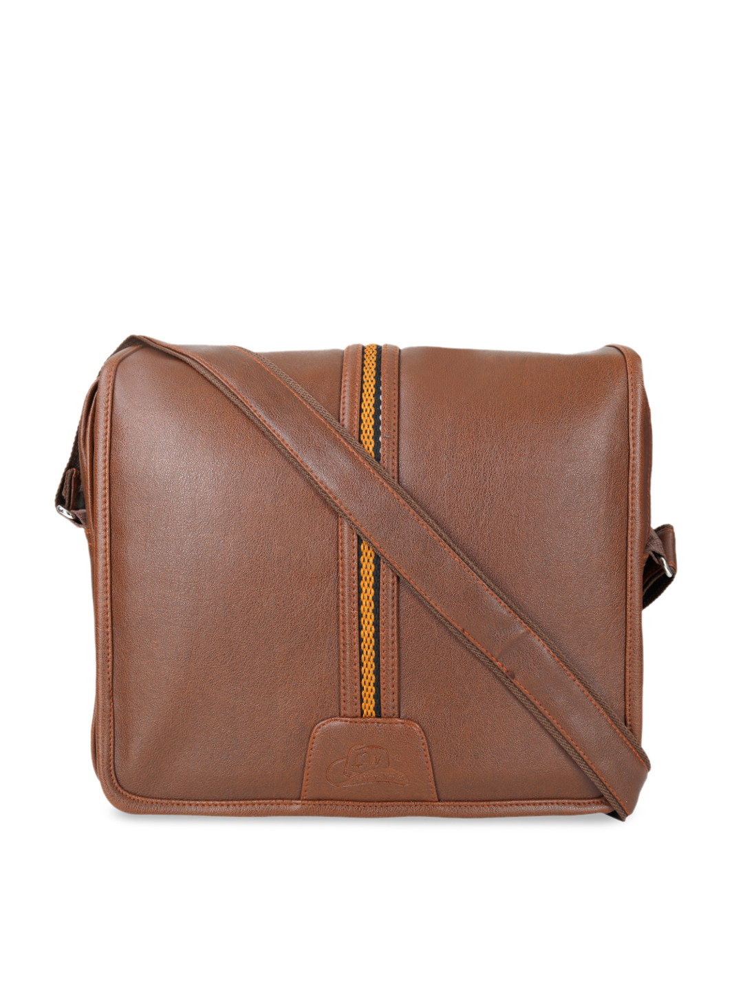 Buy Leather World Unisex Tan Brown Solid Messenger Bag Messenger Bag