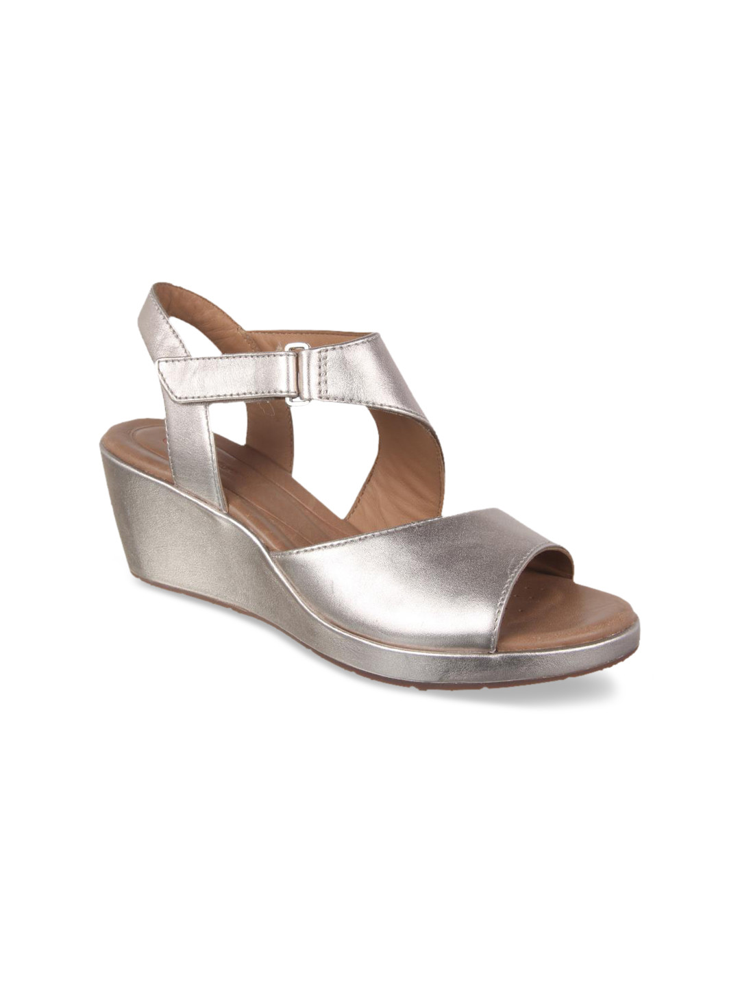 clarks silver heels