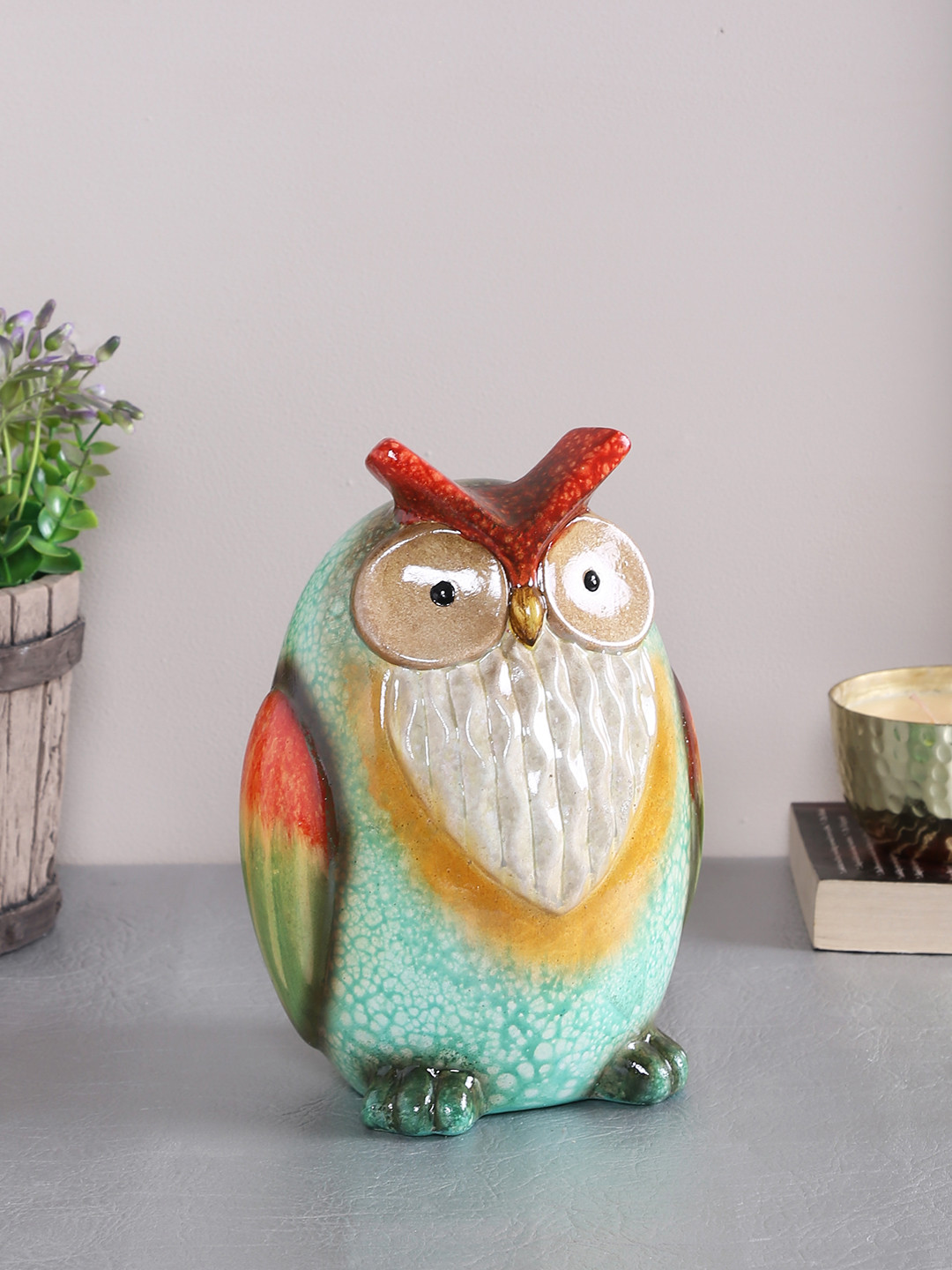 Buy TAYHAA Multicoloured Ceramic Owl Showpiece Showpieces for Unisex 9850459 Myntra