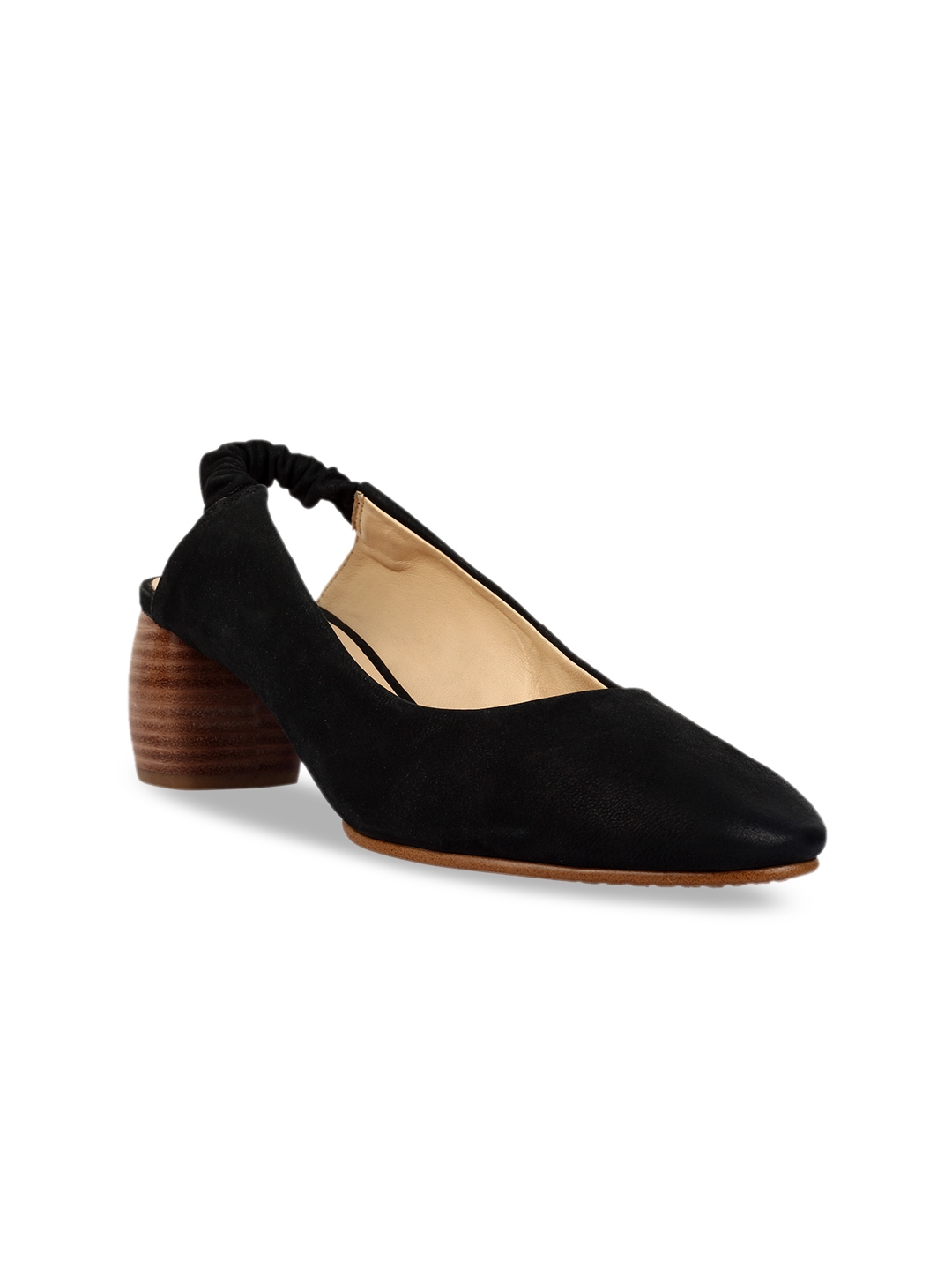 clarks black leather heels