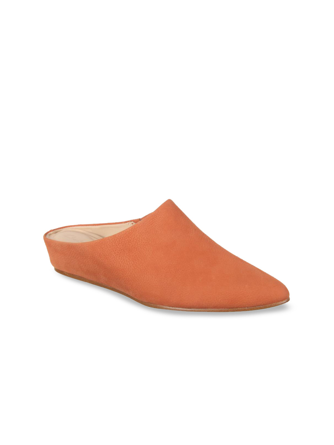 Buy Clarks Women Tan Brown Solid Leather Mules Flats for Women
