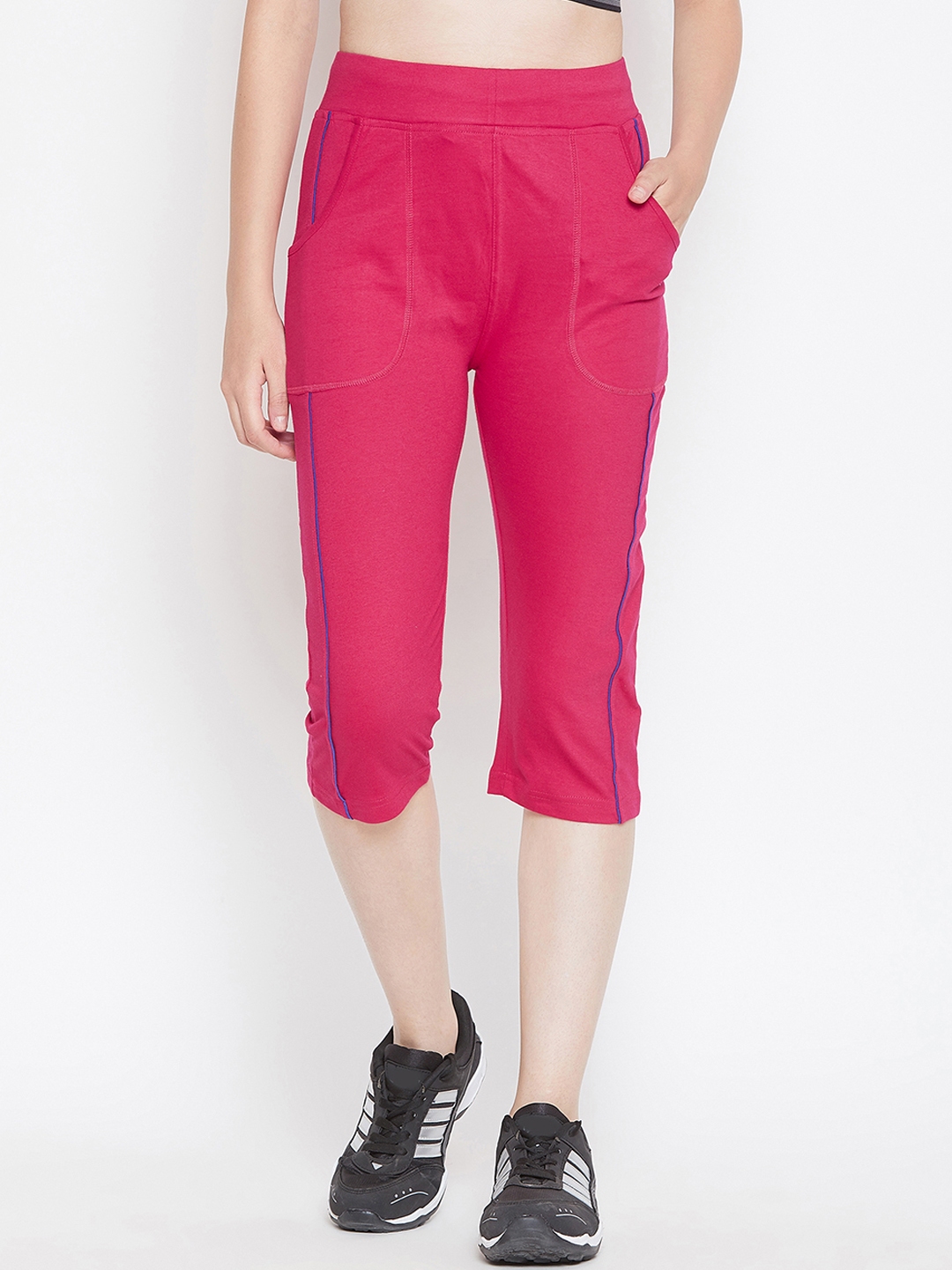 Buy C9 AIRWEAR Women Pink Solid Capris - Capris for Women 9981547 | Myntra