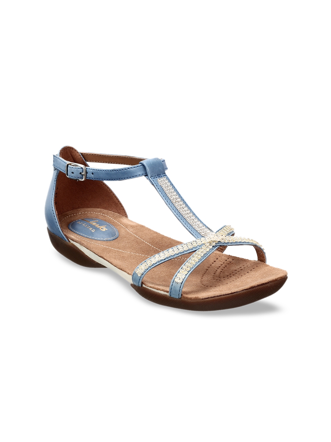 clarks blue flat shoes