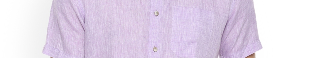 Buy Louis Philippe Men Purple Regular Fit Solid Linen Casual Shirt - Shirts for Men 9998801 | Myntra