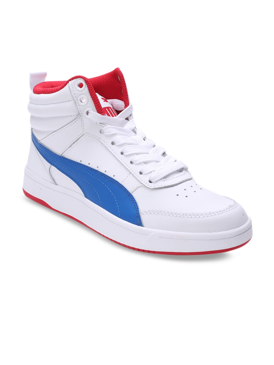 Buy Puma Unisex White Leather Sneakers - Casual Shoes for Unisex Kids ...
