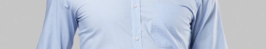 Buy Raymond Men Blue Slim Fit Solid Formal Shirt - Shirts for Men ...