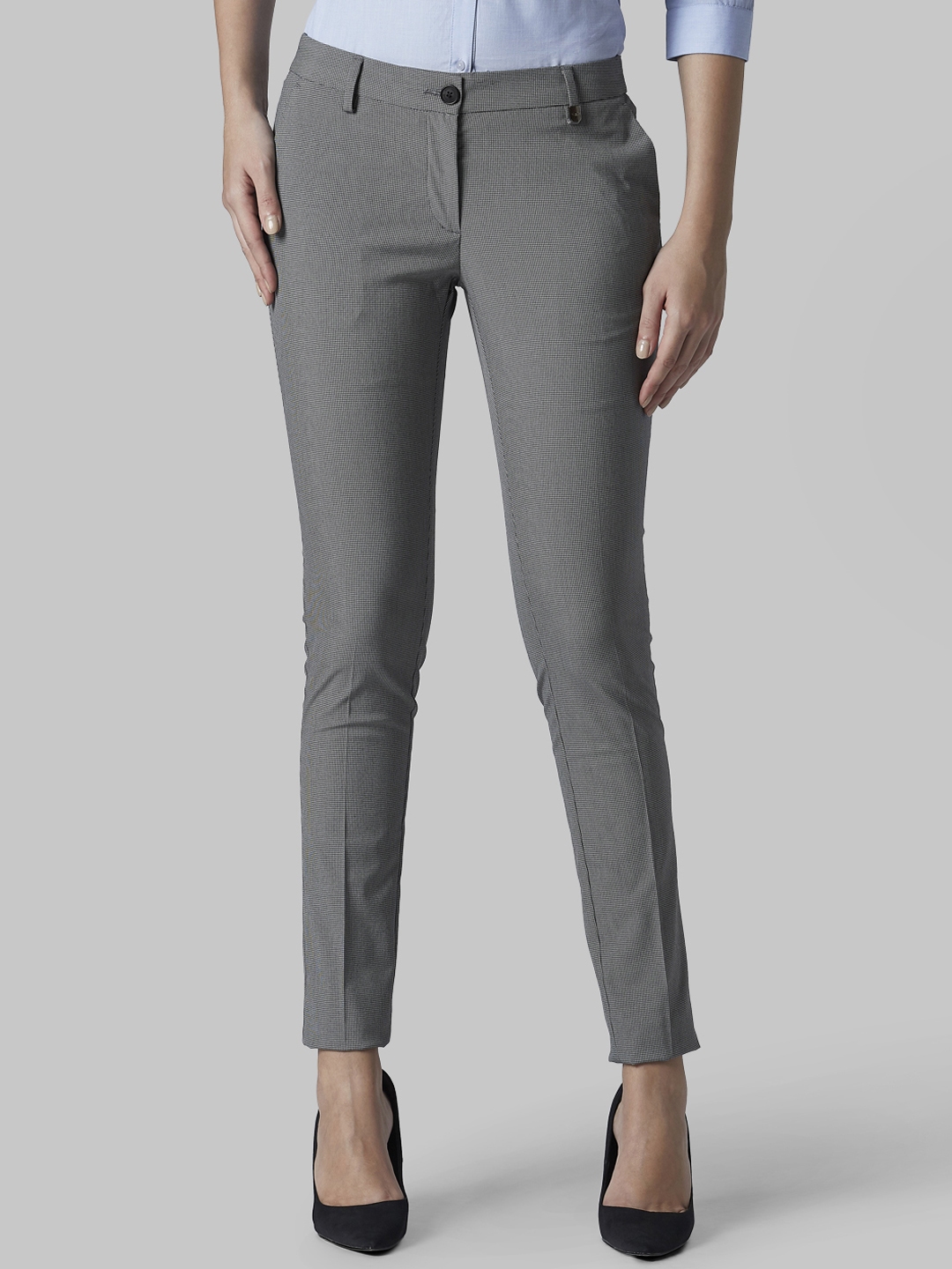 grey formal trousers women's