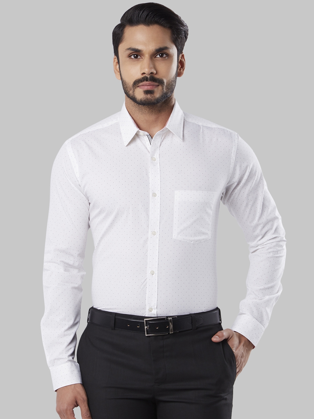 Buy Next Look Men White Slim Fit Printed Casual Shirt - Shirts for Men ...