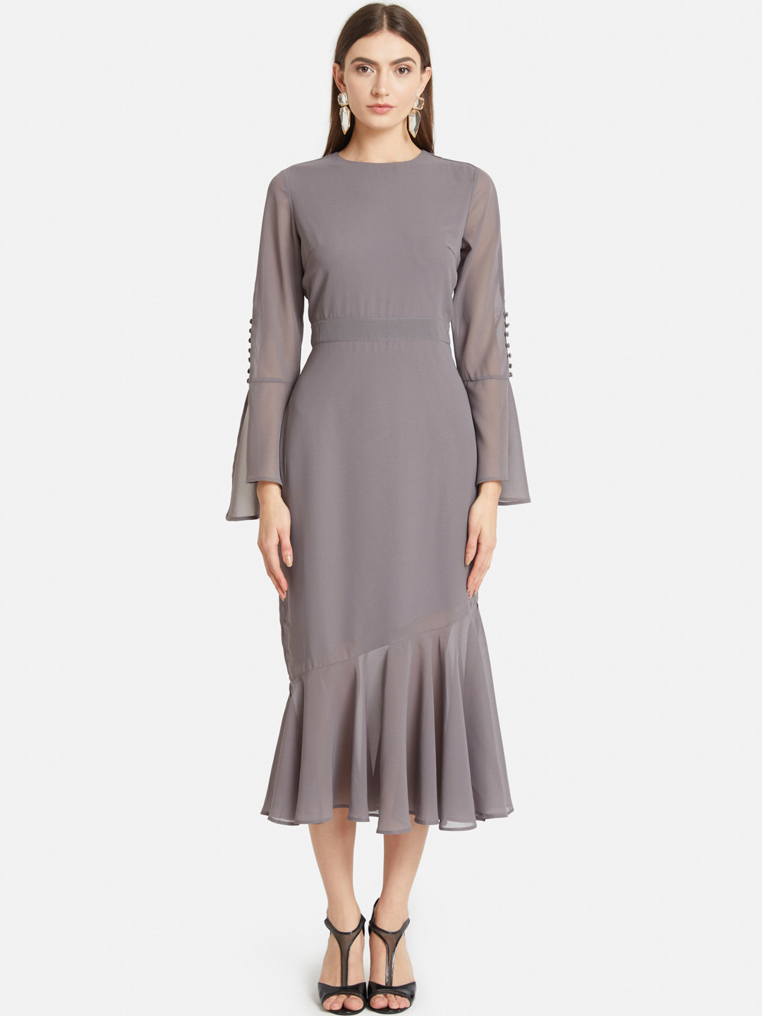 Buy Kazo Women Grey Sheath Dress Dresses for Women 10017219 Myntra