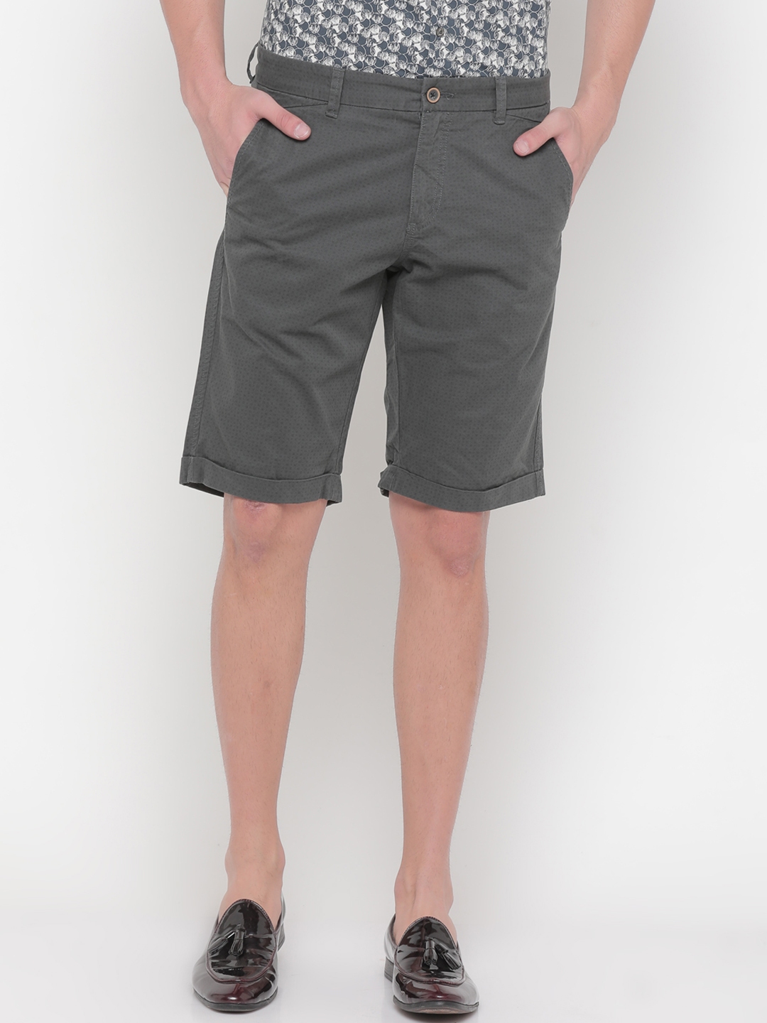 charcoal chino shorts