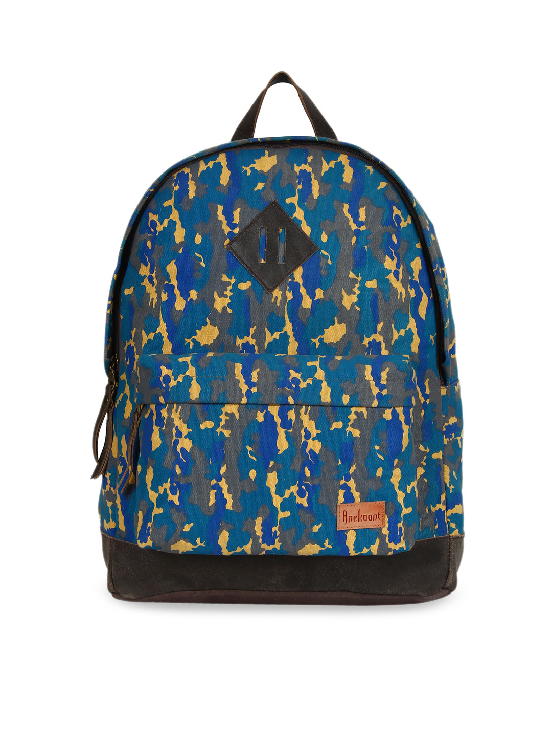 Buy Anekaant Unisex Blue & Yellow Camouflage Backpack Backpacks for
