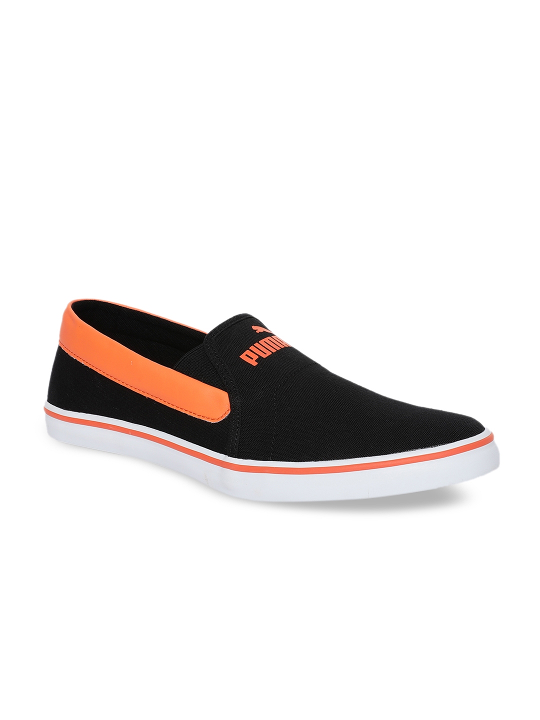 puma slip ons orange kids