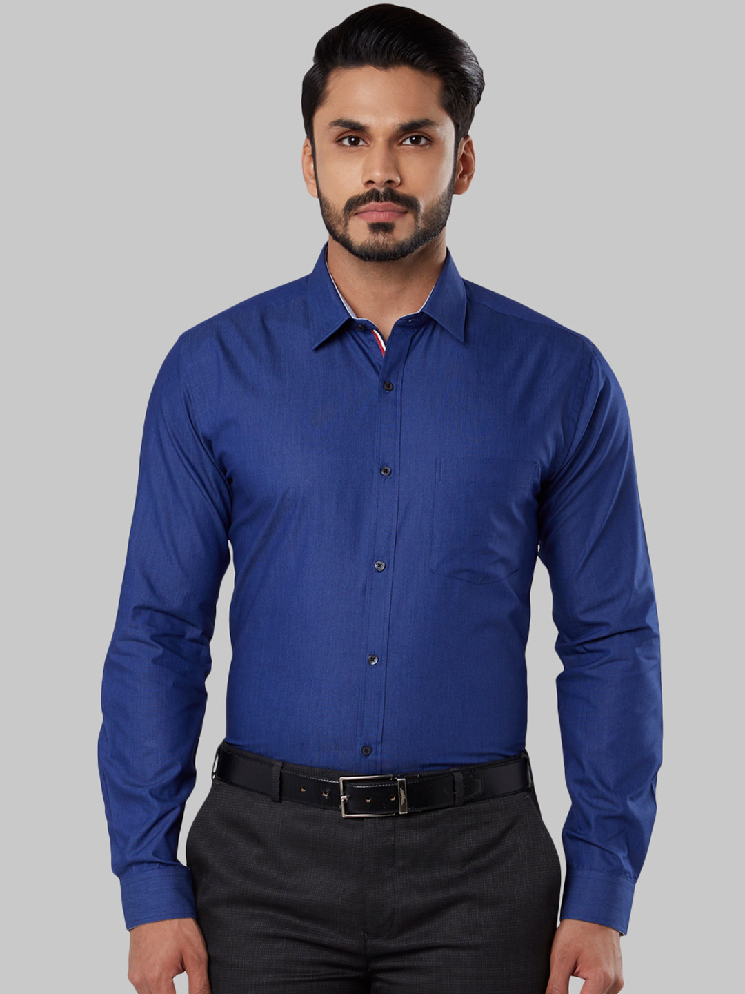 Buy Next Look Men Blue Slim Fit Solid Casual Shirt Shirts for Men