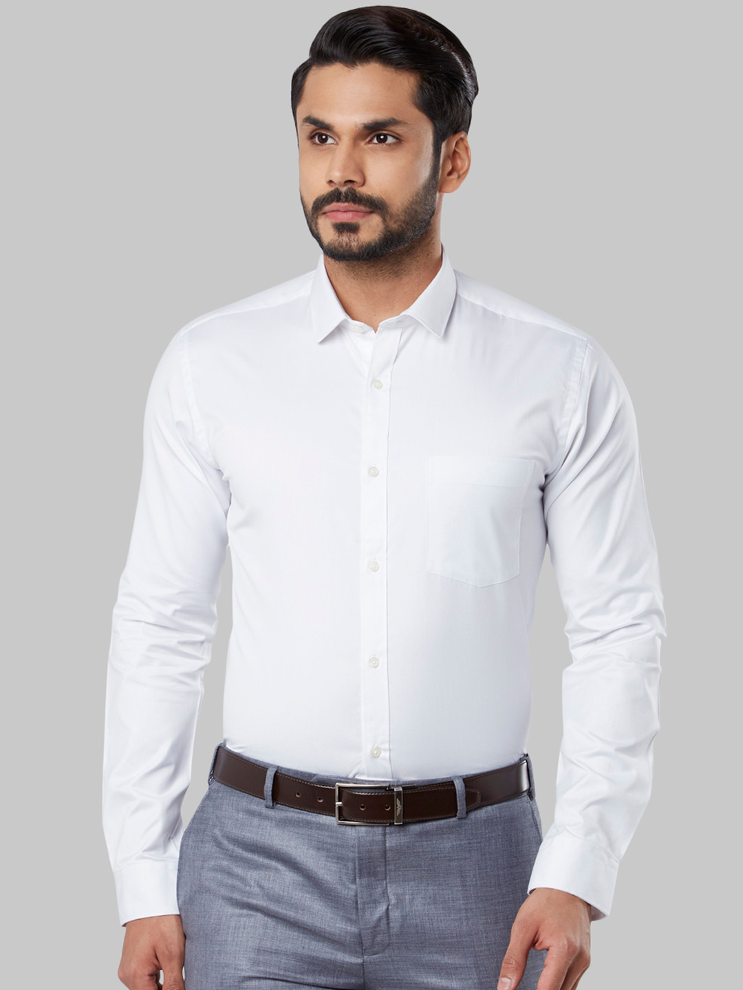 Buy Next Look Men White Slim Fit Solid Formal Shirt - Shirts for Men 10030119 | Myntra