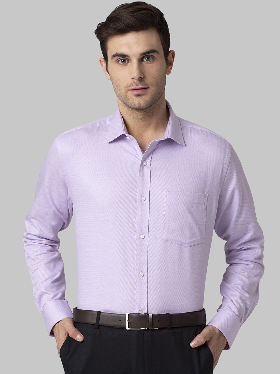 Buy Park Avenue Men Purple Regular Fit Solid Formal Shirt - Shirts for ...