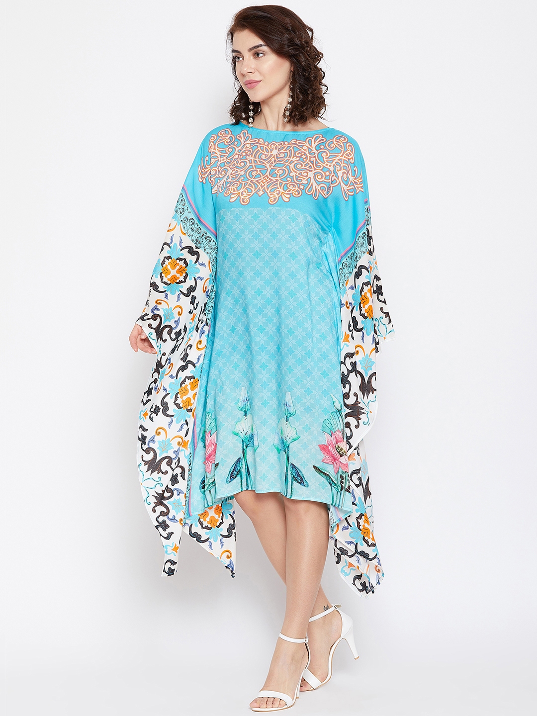 Buy The Kaftan Company Women Blue Kaftan Dress - Dresses for Women ...