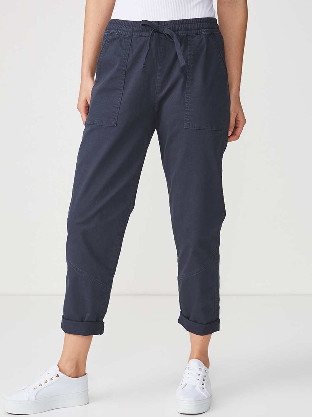 navy blue trousers women