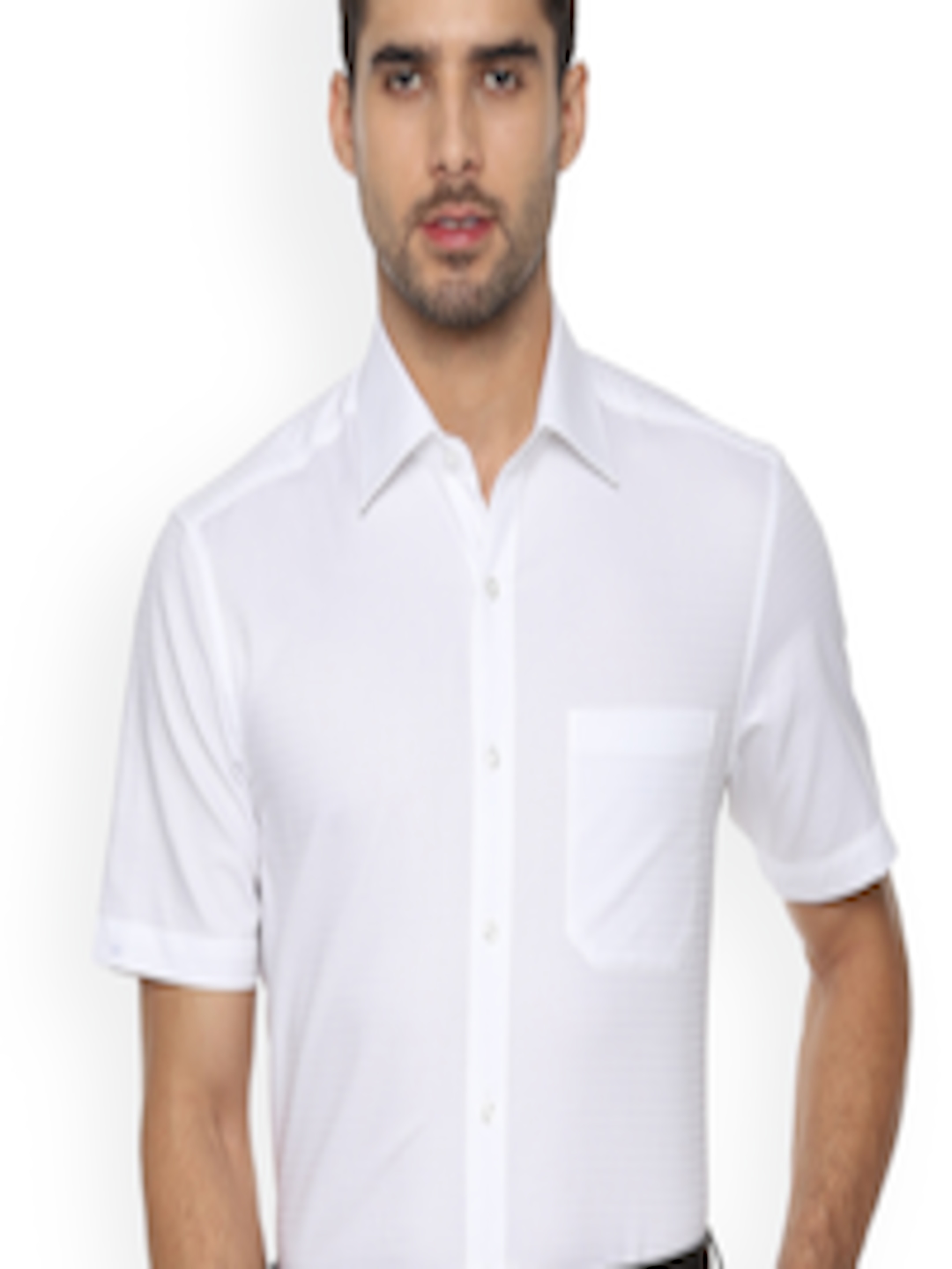 Buy Louis Philippe Men White Regular Fit Solid Formal Shirt - Shirts for Men 10065585 | Myntra