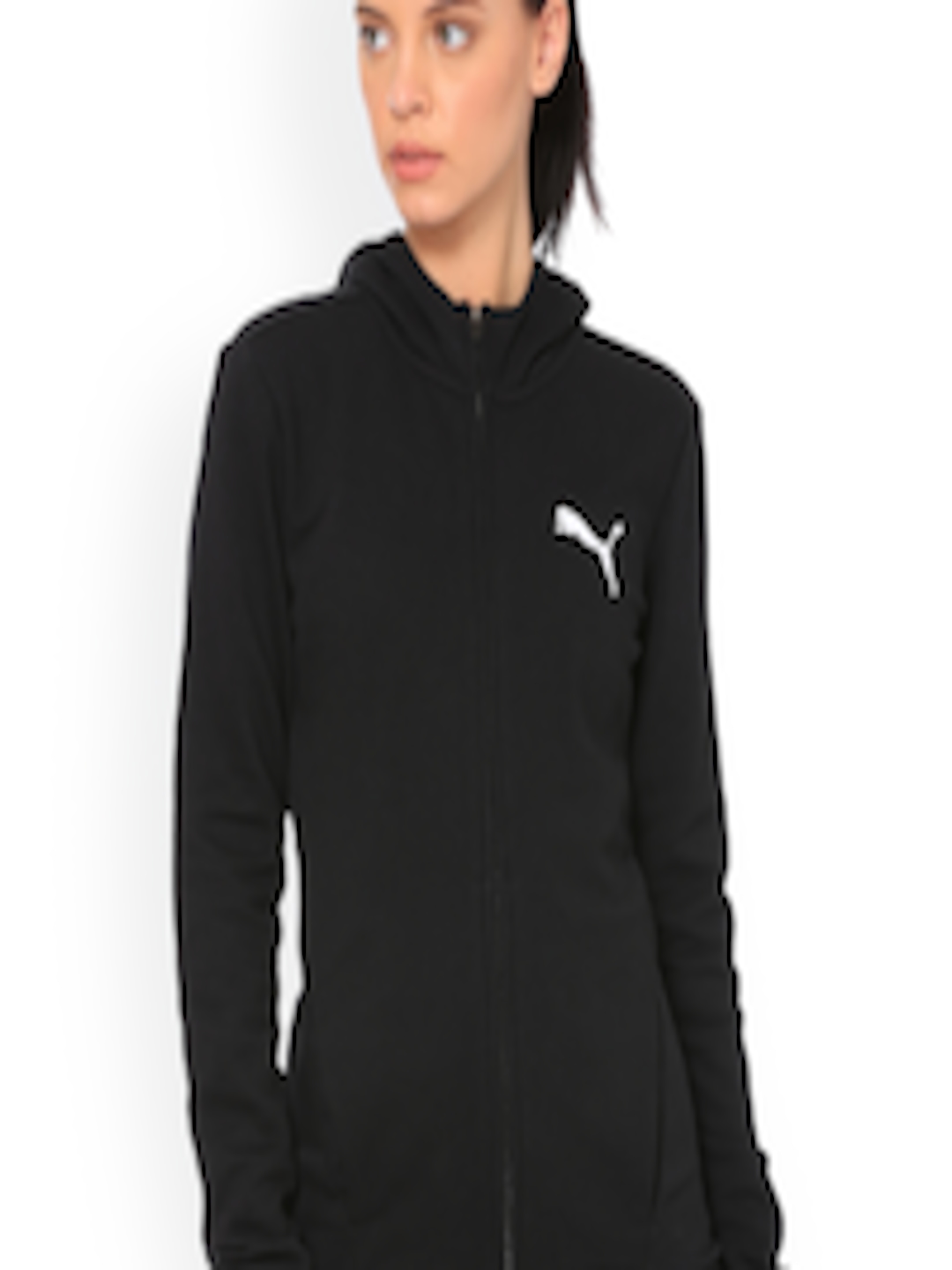 Buy Puma Women Black Solid URBAN SPORTS FZ Hoody W Jacket - Jackets for ...