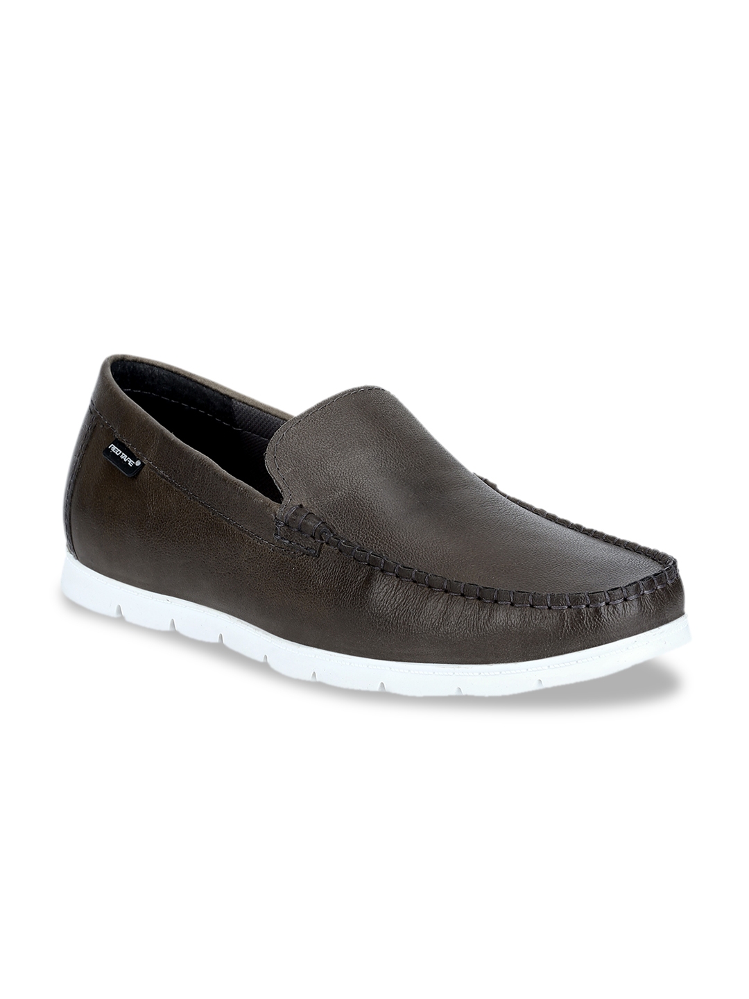 red tape dark brown casual loafers