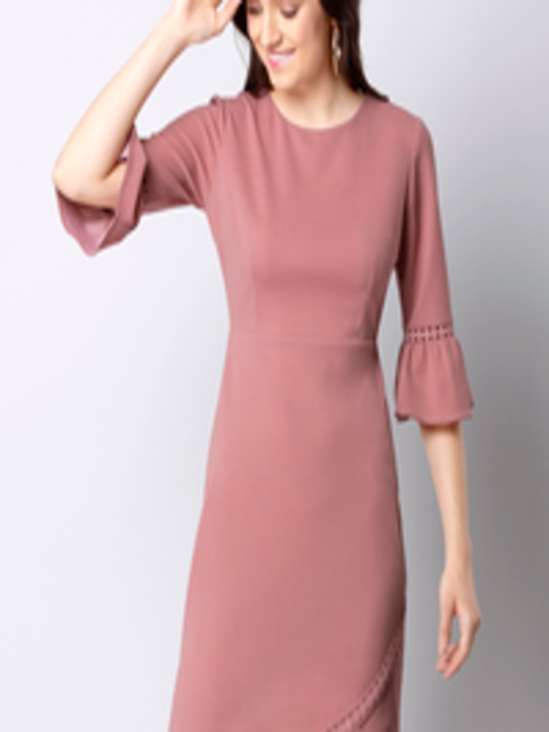 Buy FabAlley Women Pink Sheath Dress - Dresses for Women 10074099 | Myntra