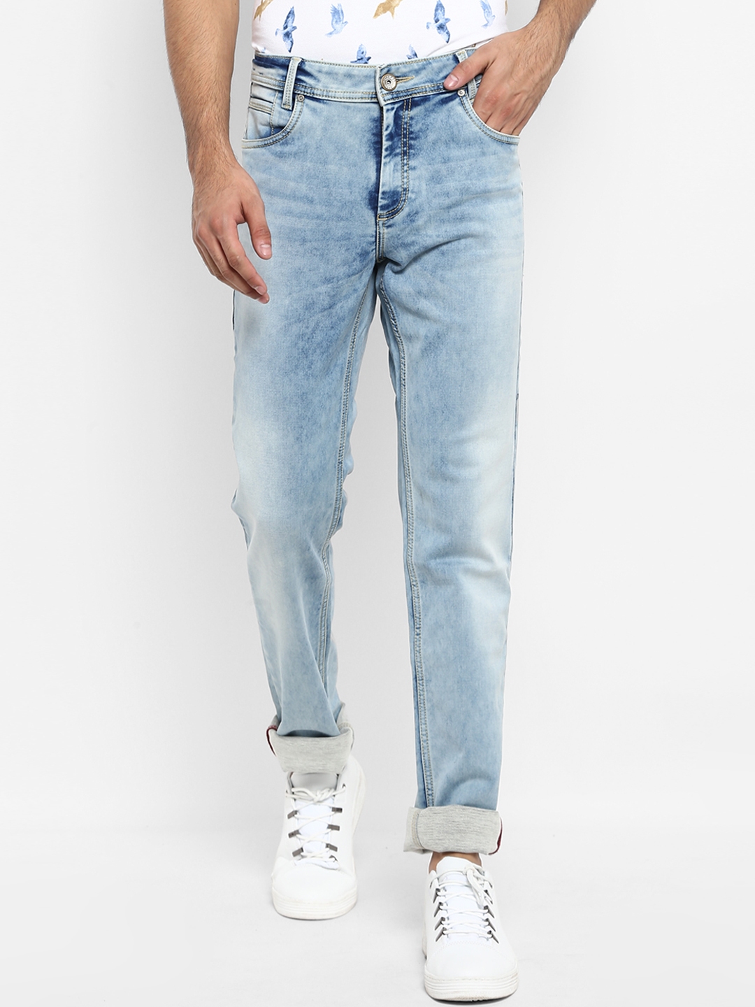 mufti slim men blue jeans