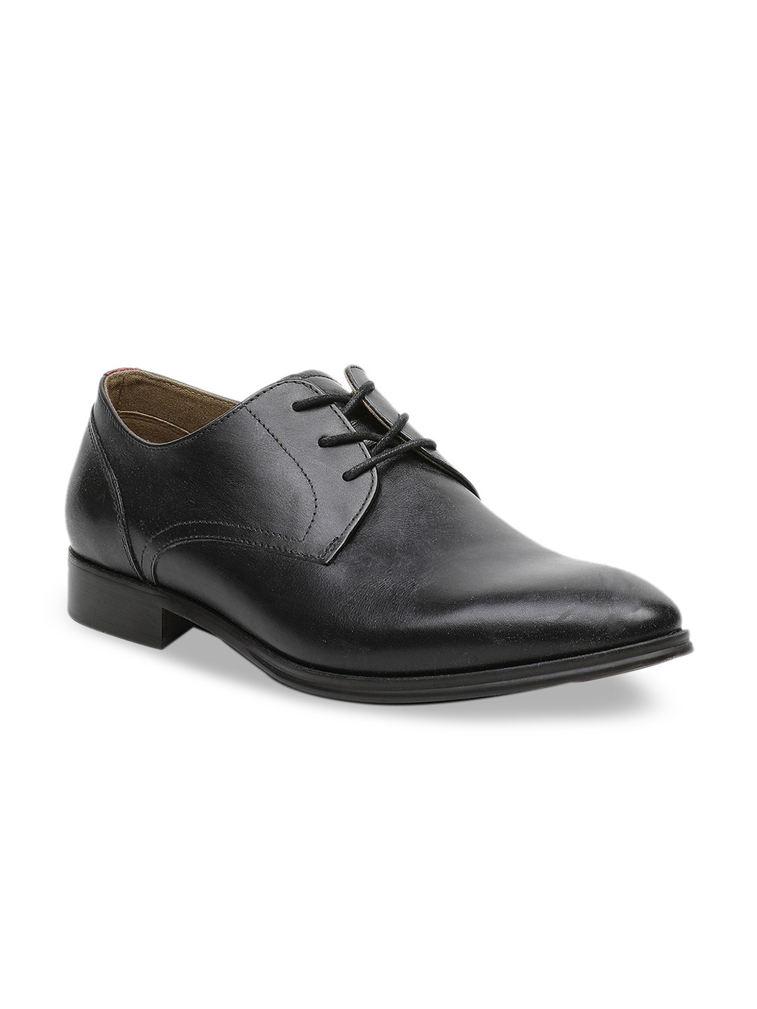 Buy ALDO Men Black Leather Formal Derbys Formal Shoes