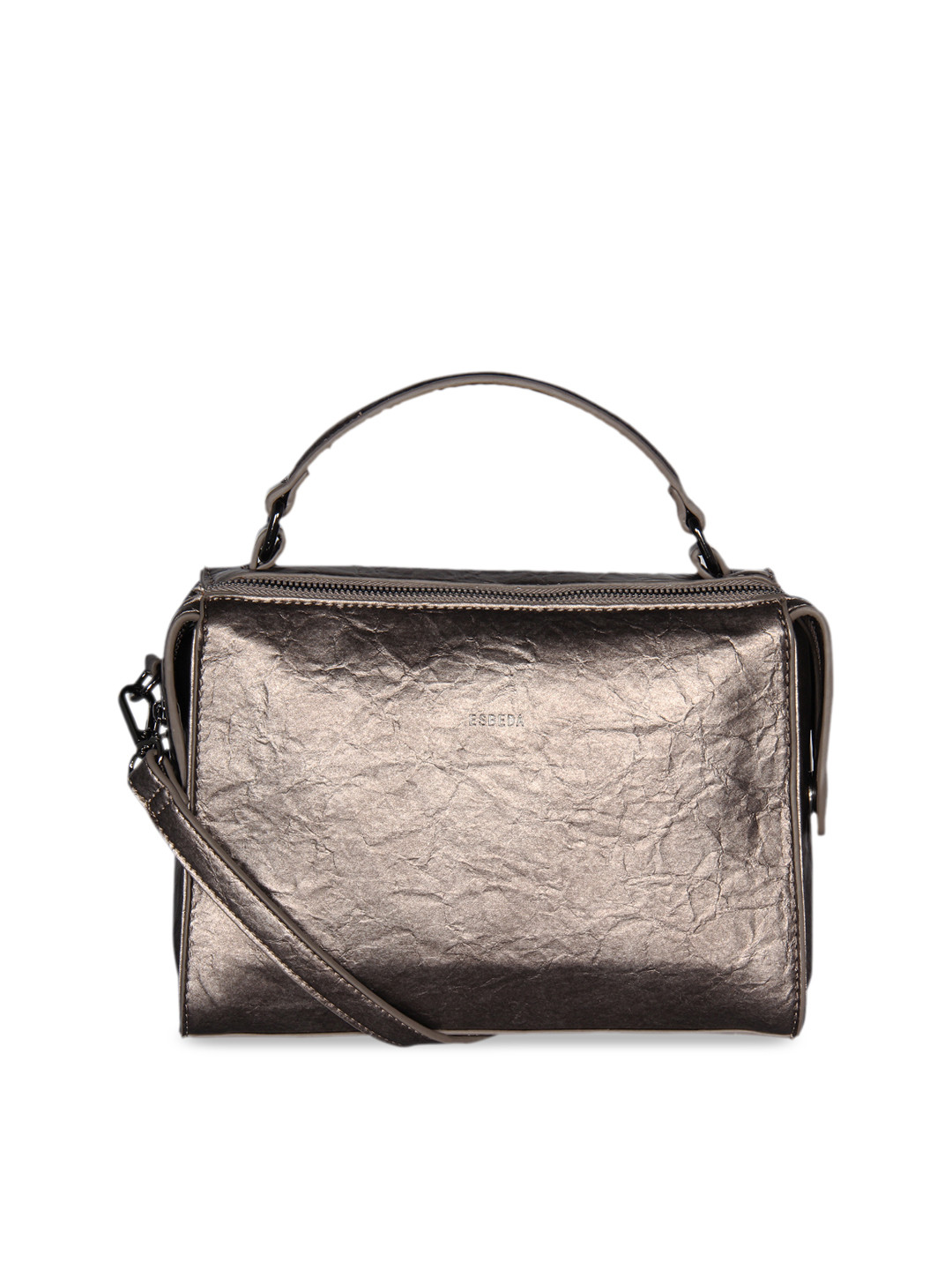 Buy ESBEDA Gunmetal Toned Solid Handheld Bag Handbags for Women